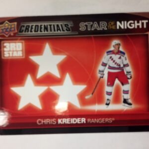 2021-22 Upper Deck Credentials Star of the Night Chris Kreider