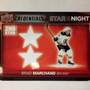 2021-22 Upper Deck Credentials Star of the Night Brad Marchand