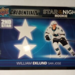 2021-22 Upper Deck Credentials Star of the Night Rookie William Eklund