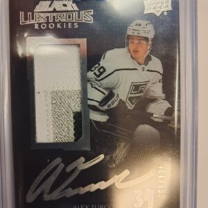 2021-22 UD Black Alex Turcotte Black Lustrous Rookies /125 PATCH Autograph