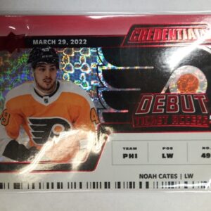 2022-2023 Upper Deck Credentials Debut Ticket Access Noah Cates /299