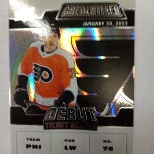 2022-2023 Upper Deck Credentials Debut Ticket Access Isaac Ratcliffe