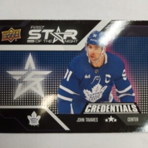 2022-2023 Upper Deck Credentials First Star of the Night John Tavares