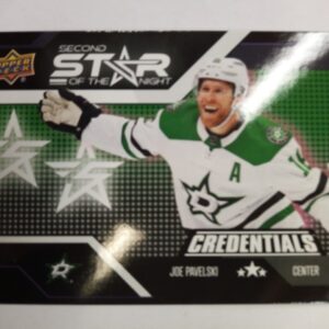 2022-2023 Upper Deck Credentials Second Star of the Night Joe Pavelski