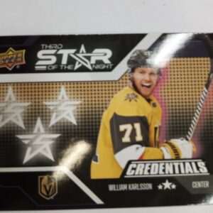 2022-2023 Upper Deck Credentials Third Star of the Night William Karlsson