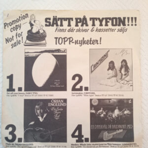 LP Sätt på tyfon - Finns där skivor & kassetter säljs (K)