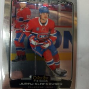 2022-2023 OPC platinum marques rookie recrue de renom Juraj Slafkovsky