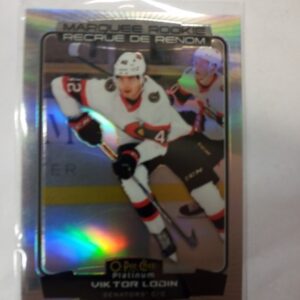 2022-2023 OPC platinum marquee rookie recrue de renom Viktor Lodin Raibow