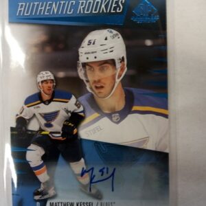 2023-24 sp game used blue signature authentic rookies Matthew Kessel blue