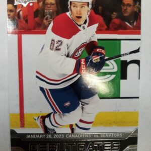 2023-2024 Upper Deck Series 1 Debut Dates Owen Beck