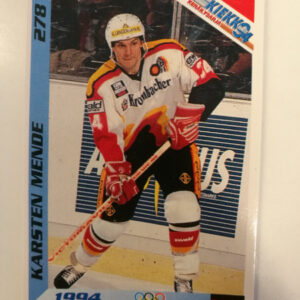 Jääkiekkokortit -94 keräilysarja Karsten Mende (K)