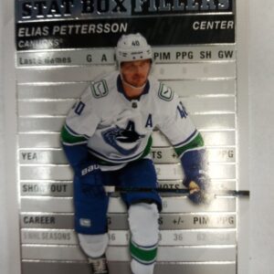 2023-2024 Upper Deck Series 1 Stat Box Fillers Elias Pettersson