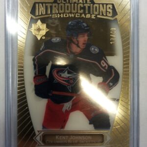 2022-2023 Upper Deck Ultimate Collection Introductions Showcase Kent Johnson /49