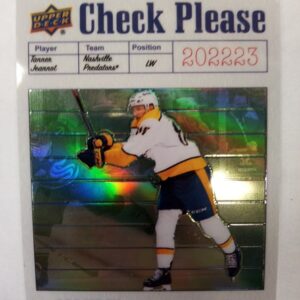 2022-23 Upper Deck Allure Check Please Tanner Jeannot