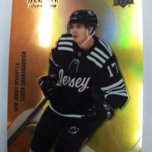 2022-23 Upper Deck Allure Color Flow Yegor Sharangovich Orange Yellow