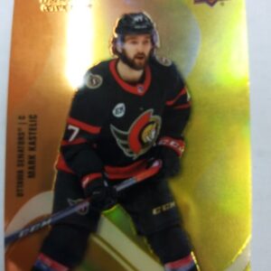 2022-23 Upper Deck Allure Color Flow Mark Kastelic Orange Yellow
