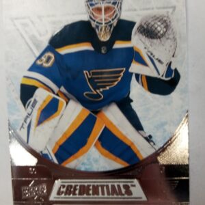 2021-2022 Upper Deck Credentials Jordan Binnington