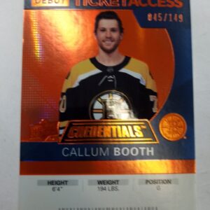 2020-2021 Upper Deck Credentials Ticket Access Callum Booth