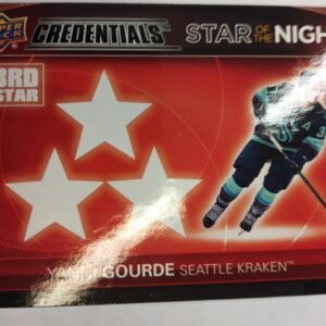 2022-2023 Upper Deck Credentials 3rd Star of the Night Yanni Gourde
