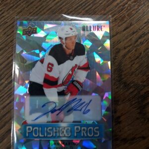 2023-24 UD Allure polished pros autograph blue John Marino