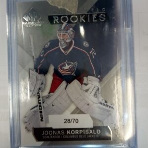 2015-16 UD SP authentic Rookies Joonas Korpisalo x/70