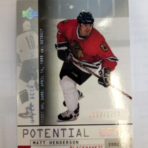 2002-2003 Upper Deck Potential Gems Matt Henderson