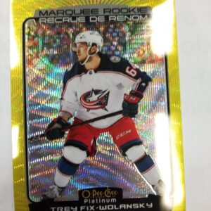 2023-24 O-Pee-Chee Marquee Rookie Recrue De Renom Neon Yellow Surge Trey Fix-Wolansky