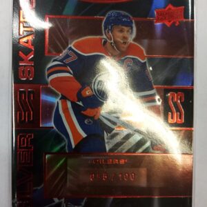 2023-2024 Upper Deck Extended Silver Skates Red Connor McDavid /100