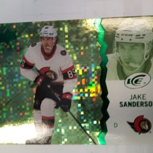 2023-24 UD ICE green Jake Sanderson