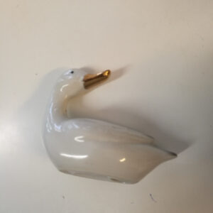 Pieni keraaminen ankka-koriste (K)