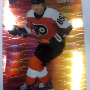 2023-24 UD Allure Color Flow Red-Orange Cam Atkinson
