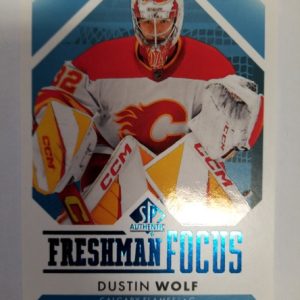 2023-2024 Upper Deck SP Authentic Freshman Focus Blue Dustin Wolf