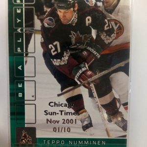 2000-2001 In The Game Be A Player 1/10 Teppo Numminen