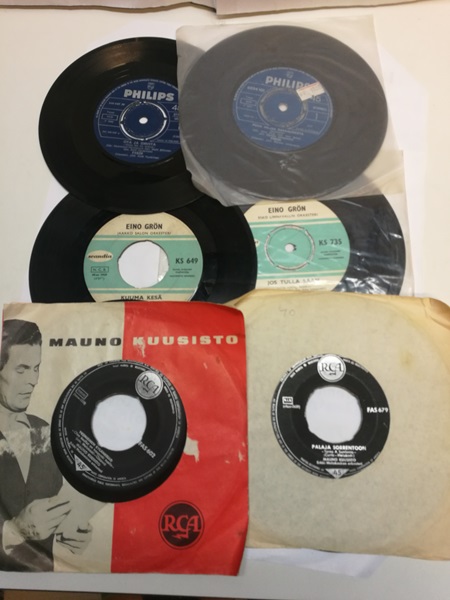 LP 6kpl Eino Grön/Fredi/Mauno Kuusisto sekalaisia levyjä (K)