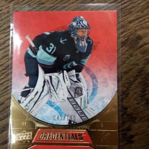 2021-22 ud credentials  red Philipp Grubauer