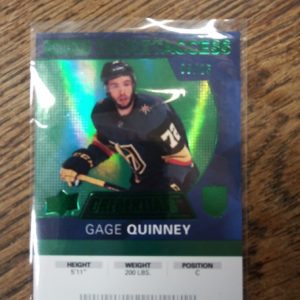 2021-22 ud credentials debut ticketaccess green Gage Quinney  x/25