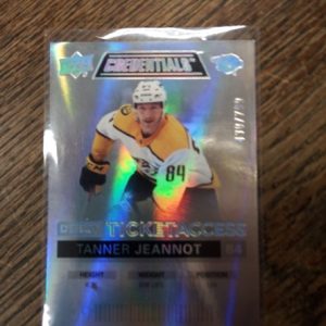 2021-22 ud credentials debut ticketaccess Tanner Jeannot