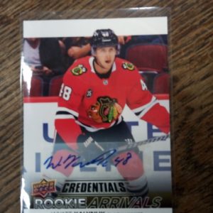 2021-22 ud credentials rookie arrivals  sign. Wyatt Kalynuk