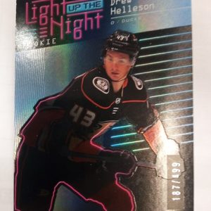 2023-24 UD Synergy Light up the Night Rookie Dew Helleson
