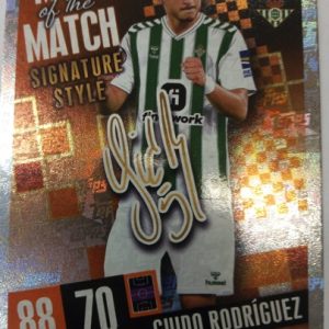 2024 topps MatchAttaX Man of the Match signature style Gudo Rodríguez