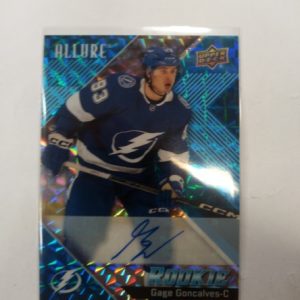 2024-2025 UD allure rookie Gage Goncalves blue line auto