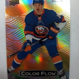2024-2025 Upper Deck Allure Color Flow Orange-Yellow Mathew Barzal