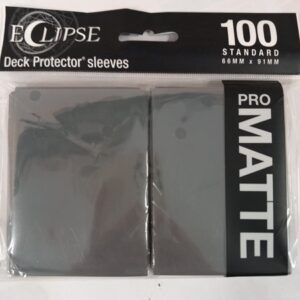 Eclipse Deck Protector Sleeves Matte 100 66mm x 91mm Grey
