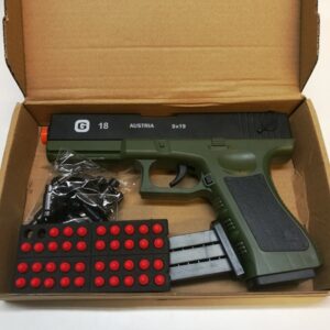 Leikkimallipyssy, G 18 Austria 9x19, muovi/kumipatruunoilla (K)