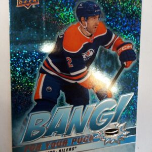 2024-2025 Upper Deck Series 2 Bang! For Your Puck Speckled Parallel Evan Bouchard