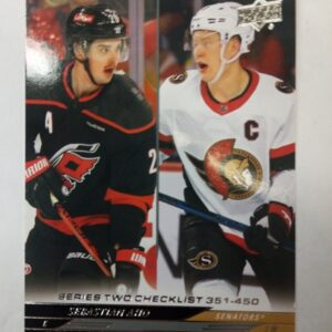 2024-2025 Upper Deck Series 2 checklist 351-450 Sebastian Aho Randy Tkachuk