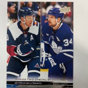 2024-2025 UD series 2 checklist 251-350 Nathan MacKinnon, Auston Matthews