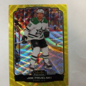 2024-25 UD OPC platinum yellow Joel Pavelski
