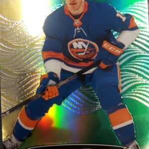 2024-25 UD Allure Color Flow Yellow-Green Mathew Barzal