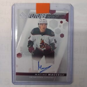 2022-2023 SP Authentic Hockey Autographed Future Watch Matias Maccelli (K)